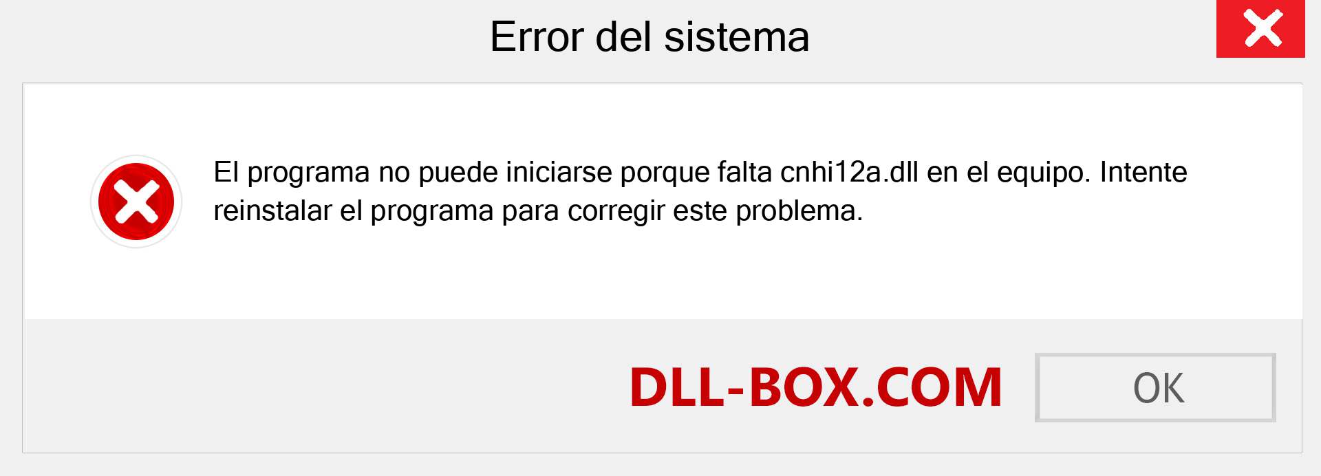 ¿Falta el archivo cnhi12a.dll ?. Descargar para Windows 7, 8, 10 - Corregir cnhi12a dll Missing Error en Windows, fotos, imágenes